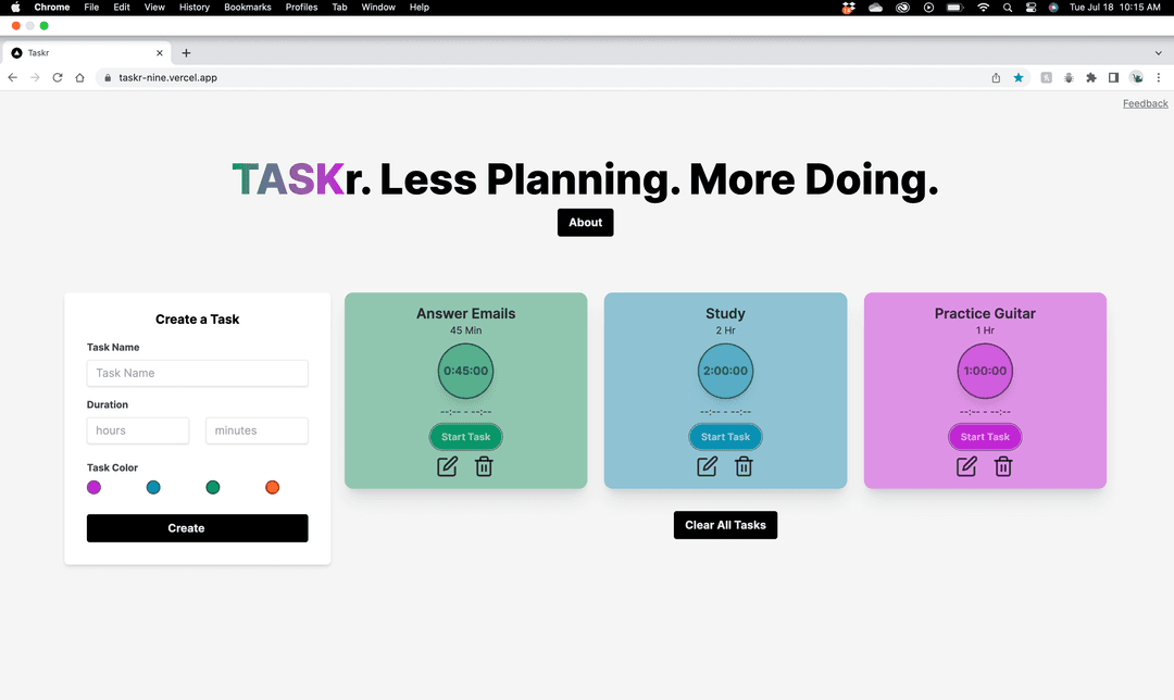 Taskr Web App